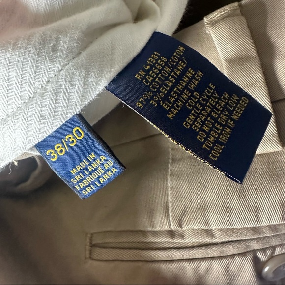 NWT Polo Ralph Lauren Stretch Slim Fit Pants Boating Khaki Chino 38x30.      053 - Picture 12 of 14